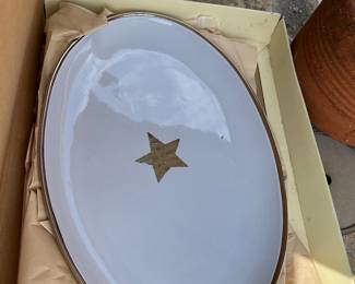 Pottery Barn Silver Star Plate