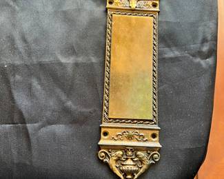 Ornate vintage  brass push plate