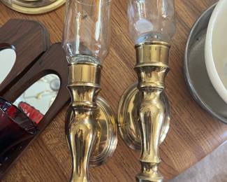 brass candle wall sconces