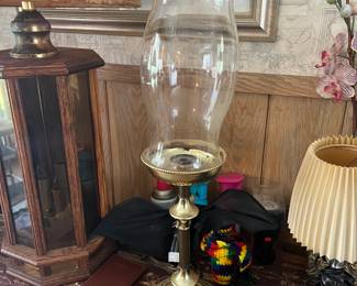 brass hurricane lamp candlestick