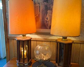 vintage table lamps with candle lights