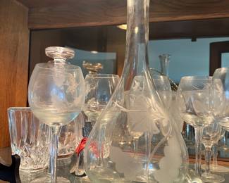 vintage decanter & wine glasses