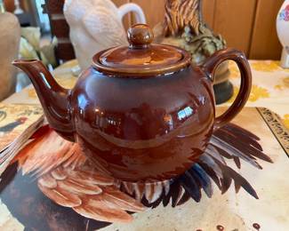 Stoneware teapot, made in England