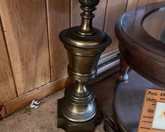 large brass table lamp