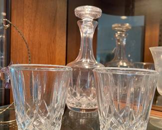 Crystal decanter & whiskey glasses