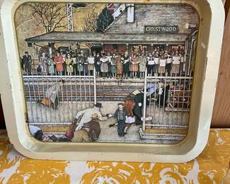 Tin serving tray Norman Rockwell Print