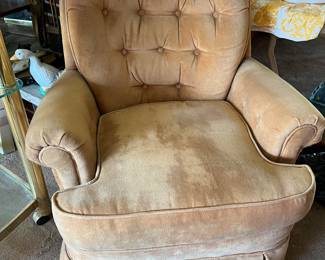 Vintage Plunkett Furniture tufted rocking chair