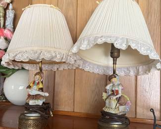 vintage porcelain lamps