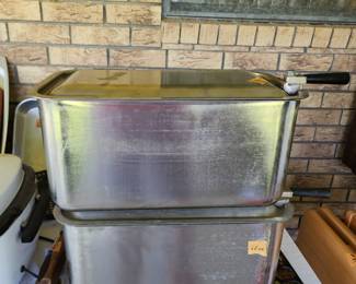 Large fryers with with strainer inside