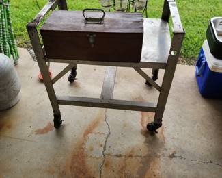 Another rolling metal cart