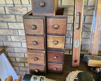 Old sewing machine drawers
