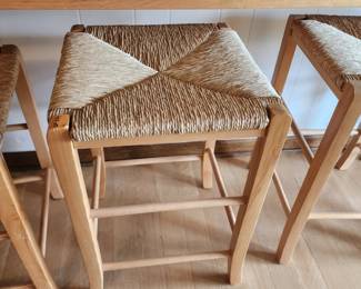 Set of 4 barstools that were custom made by Unpainted Furniture Company