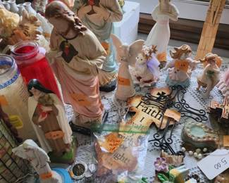 Lots of religious statues etc