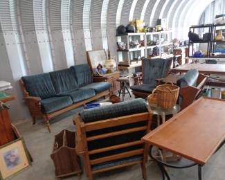 Vintage Furniture - Sofa, 2 Chairs, Rocking Chair, Sofa/Entry Table