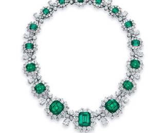 Lot 899 Emerald  Diamond Ring GIA