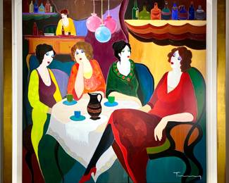 Lot 535 Original Itzchak Tarkay Oil Painting Merveilleuses dames