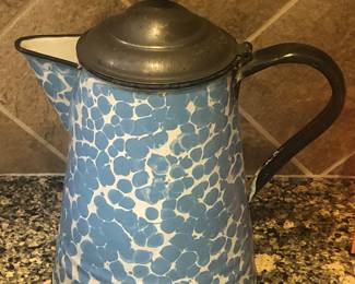 Vintage Spongeware Splatterware pot