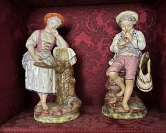 Pair of French Niderviller Porcelain Figures