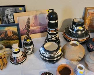 Beautiful Native Spirit vases and bells