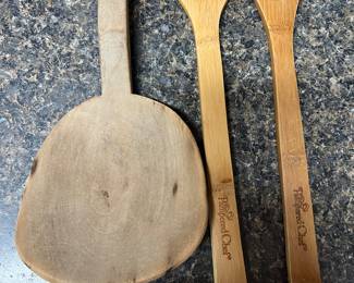 Pampered Chef wooden spoons, Vintage Dairy Butter paddle