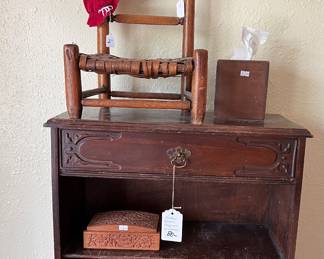 Vintage Wooden bookcase with drawer