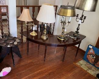 Lamps, Half Moon Dropleaf Coffee Table