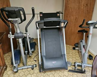 Pro Form Elliptical, Sunny Smart Treadmill, Schwinn Biodyne Exercise Bike