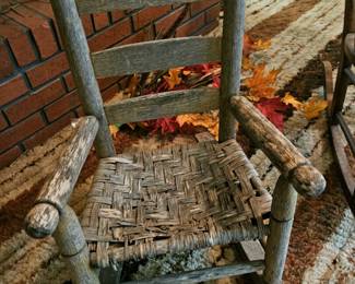 Green child size rocker