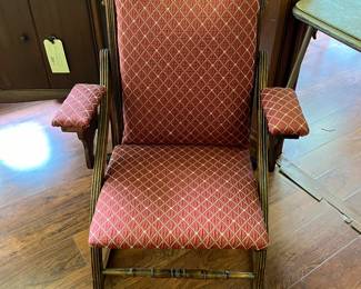 Upholstered Wooden Rocker