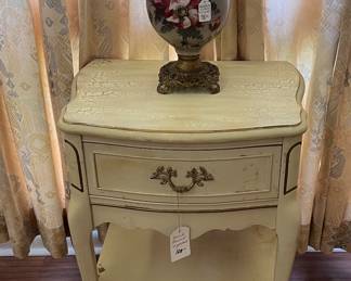 French Provincial Nightstand (2) , Hurricane Lamp