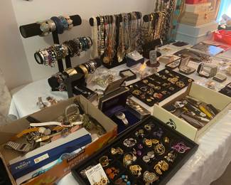 Lots of great costume jewelry.  