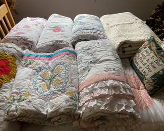 A couple of the beautiful quilts offered for sale