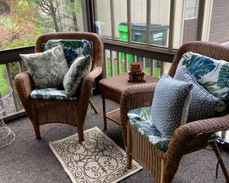 Three-piece wicker patio set… Like new