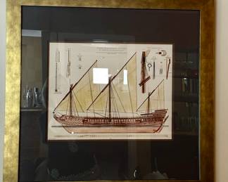 Framed nautical prints