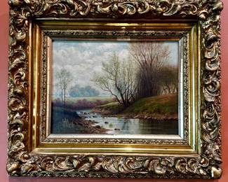 Early 20th Century Original Oil Landscape - H.W. Gay