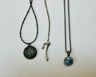 Elsa Peretti for Tiffany & Co. (center) and David Yurman necklace (R)