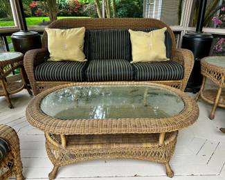 Tommy Bahama style wicker table