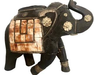 Wooden Brass Elephant