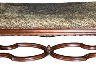 Mahogany Upholstered Bench