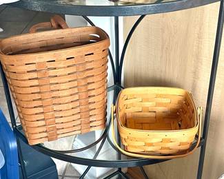 hand-woven, Longaberger baskets 