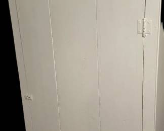 White painted storage cabinet