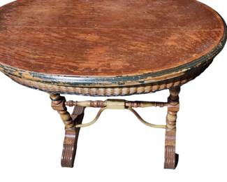 Round table with bead twist legs