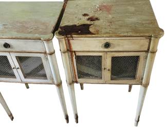 Antiqued project end tables