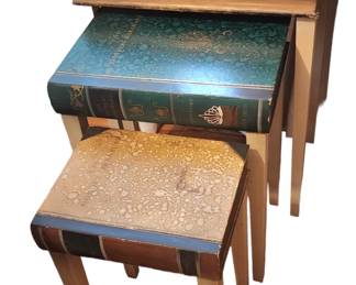 Faux book nesting tables