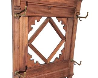 Wall decor with gold hooks