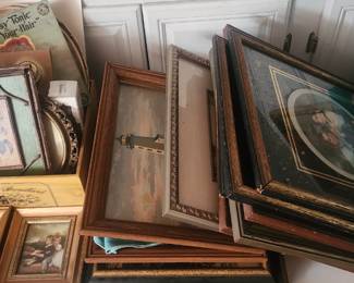 Old prints and frames