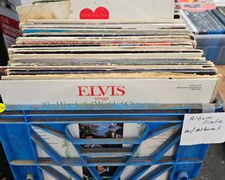 CRATE OF VINTAGE RECORD ALBUMS