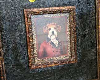 FRAMED DOG PICTURE