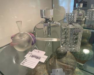 Signed Susan DeMarchi Perfume Bottle, Crystal perfume bottle,  Galway Living crystal perfume bottle