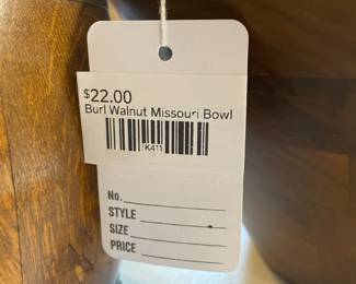 Burl Walnut Missouri Bowl